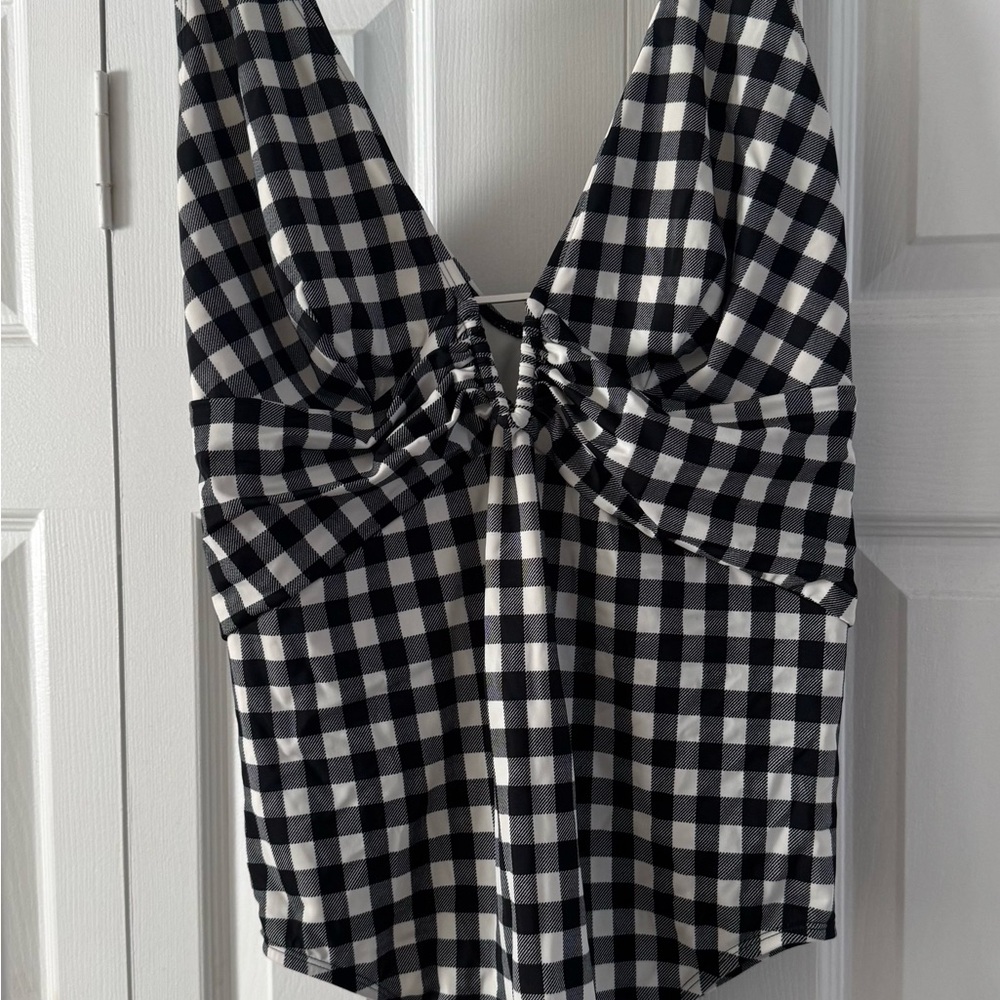 Black and White Checkered Top